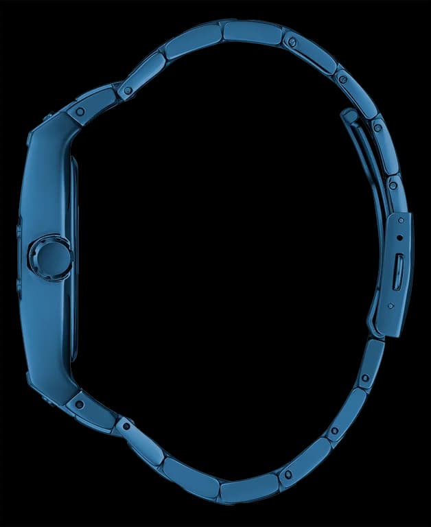 Montre Homme Guess GW0387G4 bracelet acier bleu cadran bleu vue 4