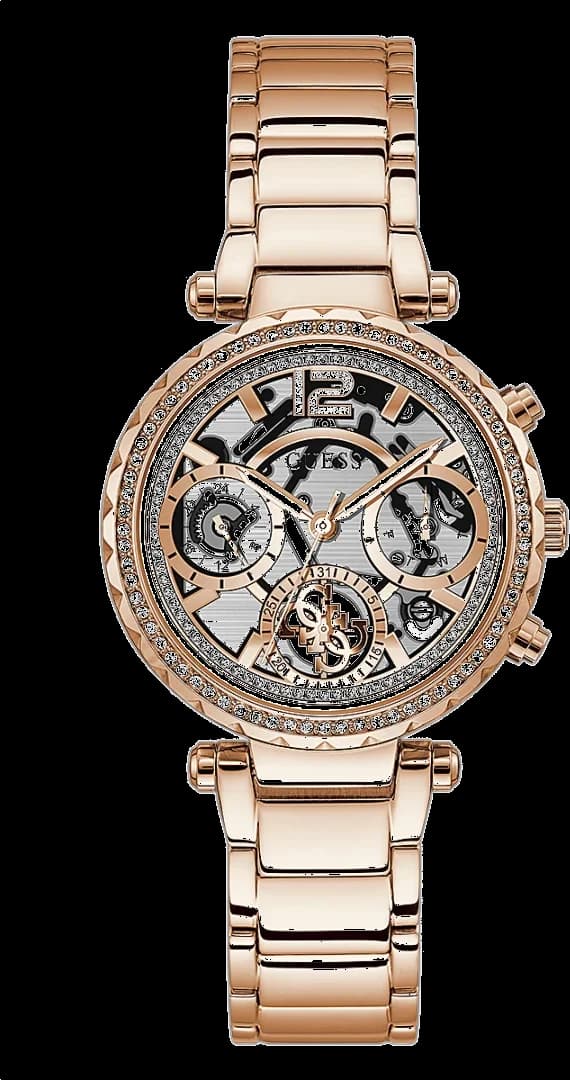Montre Femme Guess GW0403L3 Squelette Acier Rose Gold 37 mm