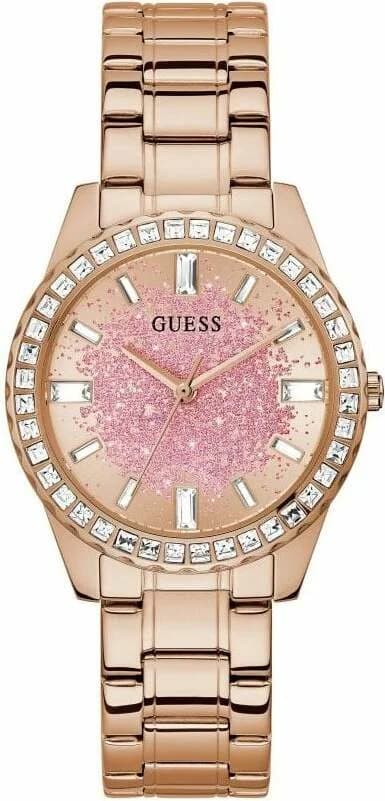 Montre Femme Guess GW0405L3 Glitter Burst Acier Rose Gold et Cristaux