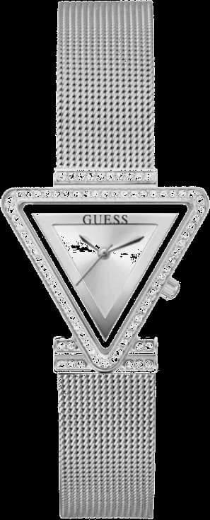 Montre Femme Guess Fame GW0508L1 Boîtier Triangle Doré et Bracelet Argent