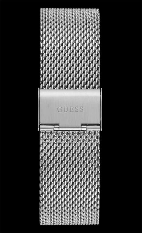 Montre Homme Guess Continental GW0582G1 bracelet maille milanaise cadran noir multifonction vue 5