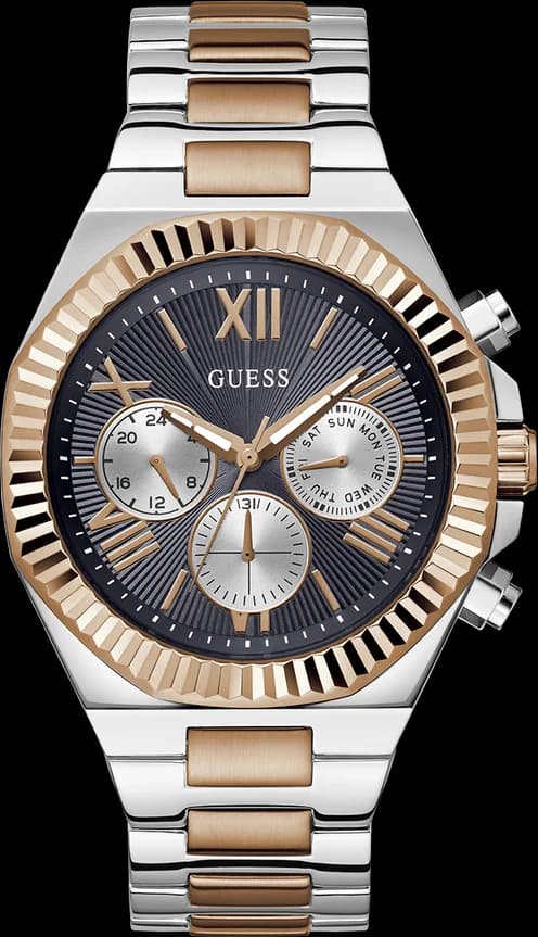 Montre Homme Guess GW0703G4 Equity Acier Bicolore et Cadran Anthracite