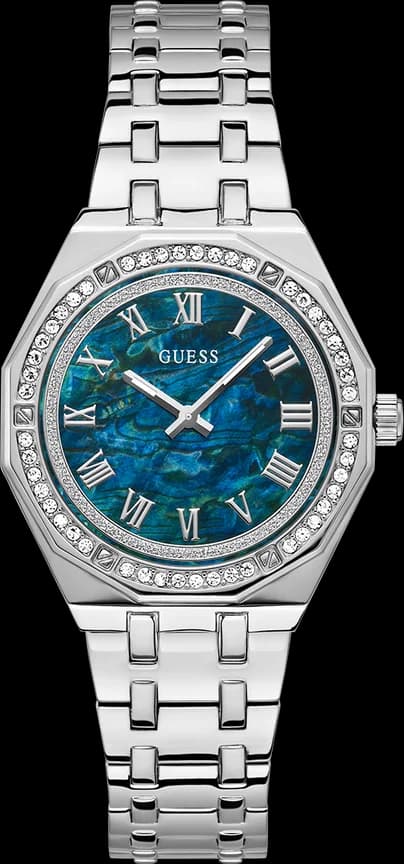 Montre Femme Guess Desire GW0770L1 bracelet acier argenté cadran bleu nacre