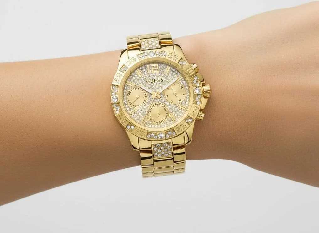 Montre Femme Guess Majesty GW0771L2 Acier Doré et Cristaux vue 5