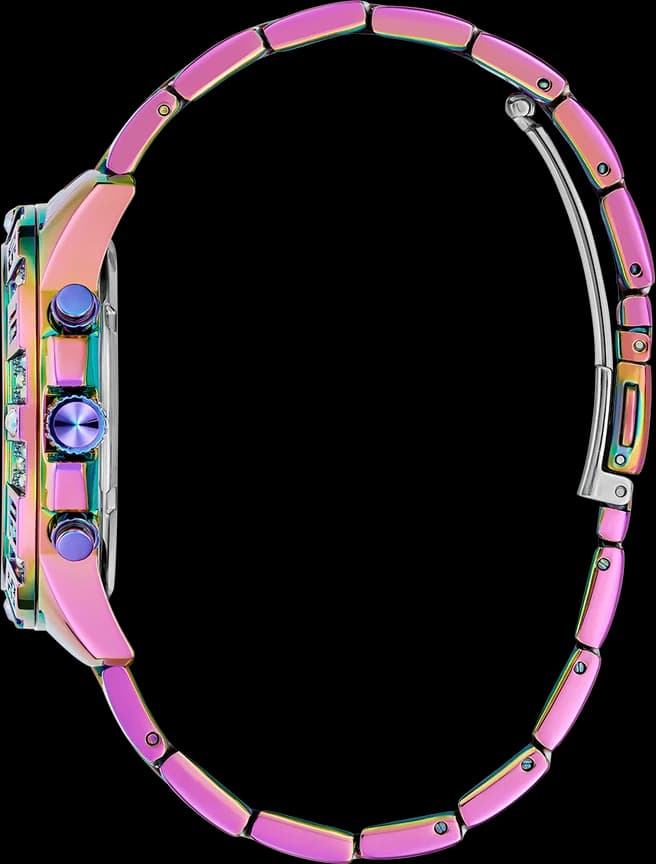 Montre Femme Guess Majesty GW0771L4 Acier Arc-en-ciel et Cristaux vue 3