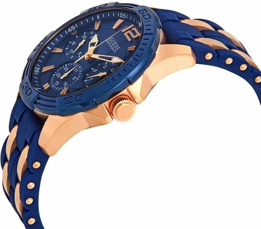 Montre Guess W0366G4 Sporty en Acier et Silicone Bleu vue 2