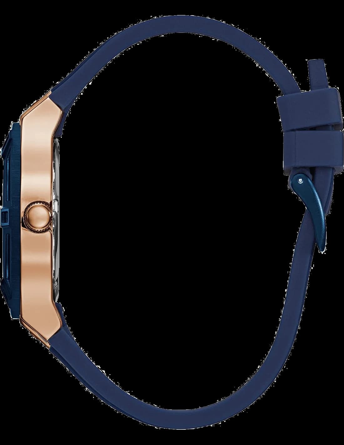 Montre Femme Guess Jet Setter W0571L1 Silicone Bleu et Acier Rose Gold vue 2