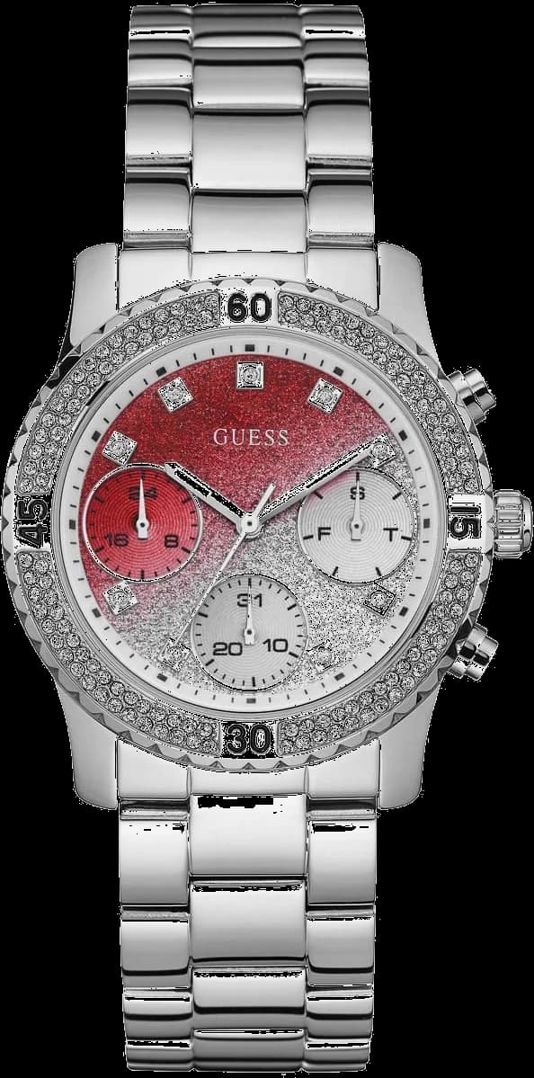 Montre Femme Guess Confetti W0774L7 Acier Argenté et Lunette Sertie de Strass