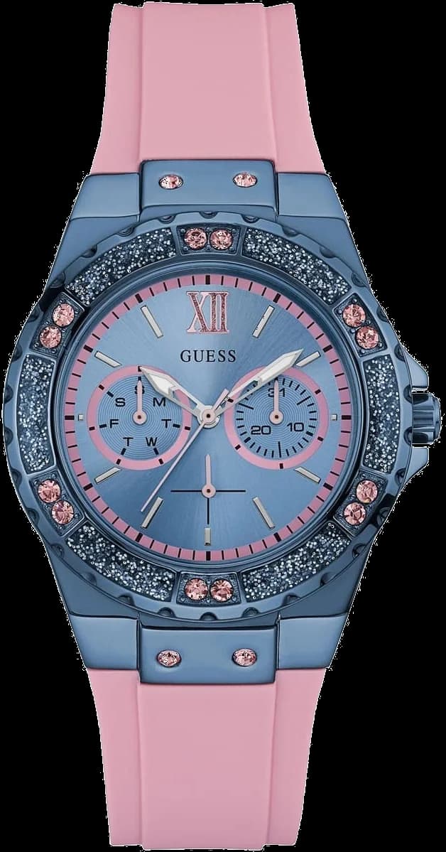 Montre Femme Guess Limelight W0775L5 Acier Doré Rose et Cristaux
