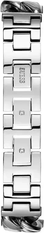 Montre Femme Guess Vanity W1029L1 boitier carré acier argenté cadran blanc vue 2