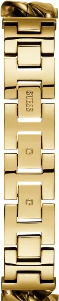 Montre Femme Guess Vanity W1030L2 boitier carré acier doré orné de cristaux vue 3