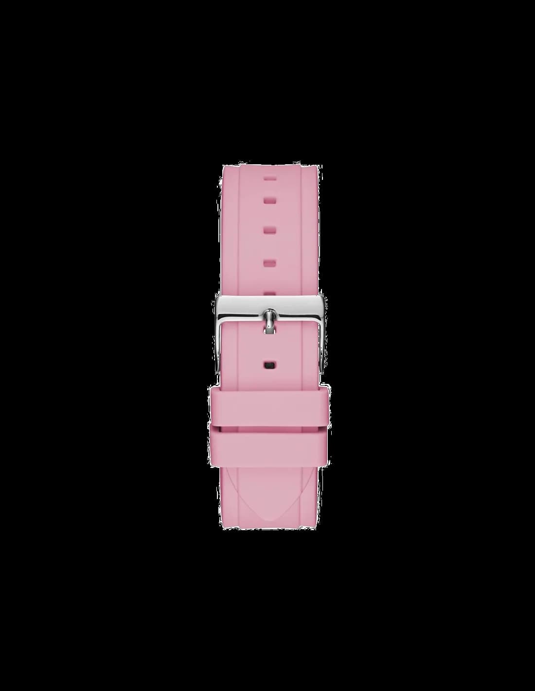 Montre Femme Guess Zena W1094L4 Bracelet Silicone Rose et Boîtier Bicolore vue 3