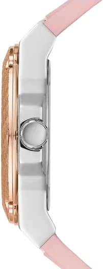Montre Femme Guess Zena W1094L4 Bracelet Silicone Rose et Boîtier Bicolore vue 4