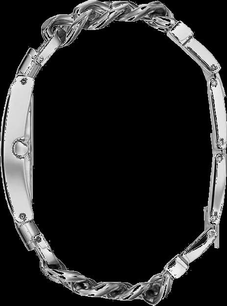 Montre Femme Guess W1117L1 Heavy Metal Bracelet Chaîne Acier Argenté vue 3