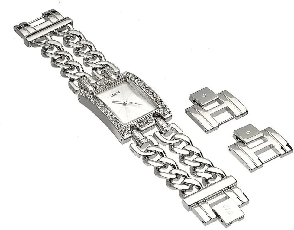 Montre Femme Guess W95088L1 Heavy Metal Argentée Strass vue 2