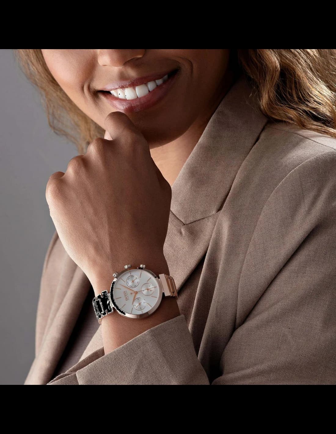 Montre Hugo Boss 1502531 en Acier Rose Gold et Cadran Champagne vue 4