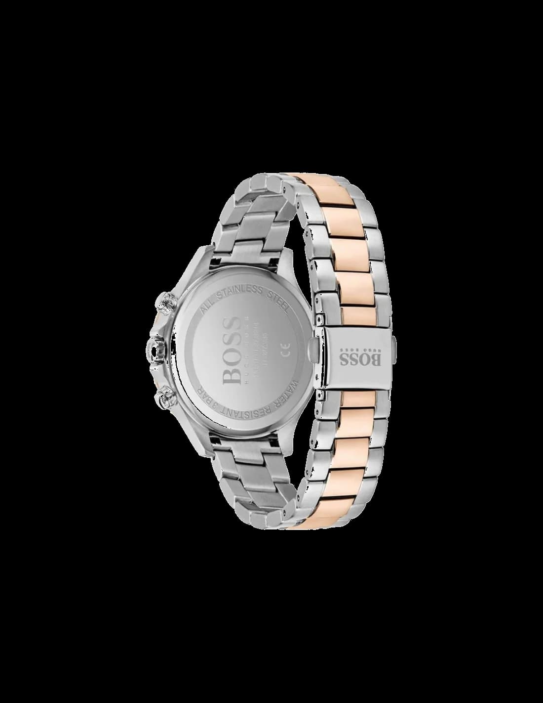 Montre Hugo Boss 1502564 en Acier Inoxydable Bi-ton Argent et Rose avec Cristaux Swarovski vue 2