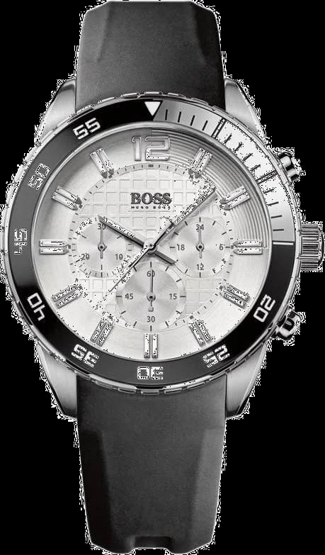 Montre Hugo Boss 1512805 Boîtier Noir 44mm et Bracelet Caoutchouc