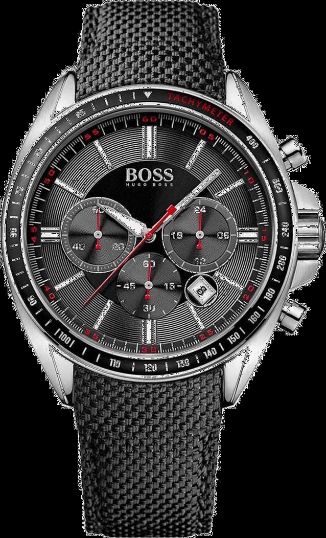 Montre Hugo Boss 1513087 Chronographe en Acier et Bracelet Cuir Noir