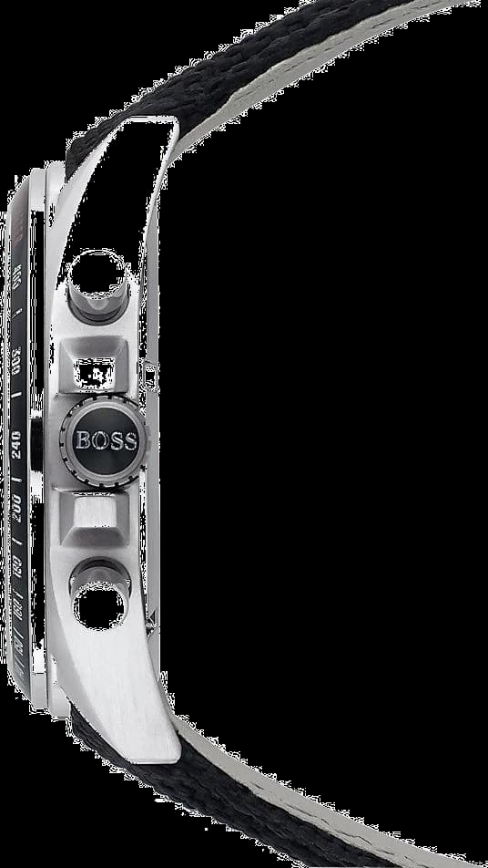 Montre Hugo Boss 1513087 Chronographe en Acier et Bracelet Cuir Noir vue 2