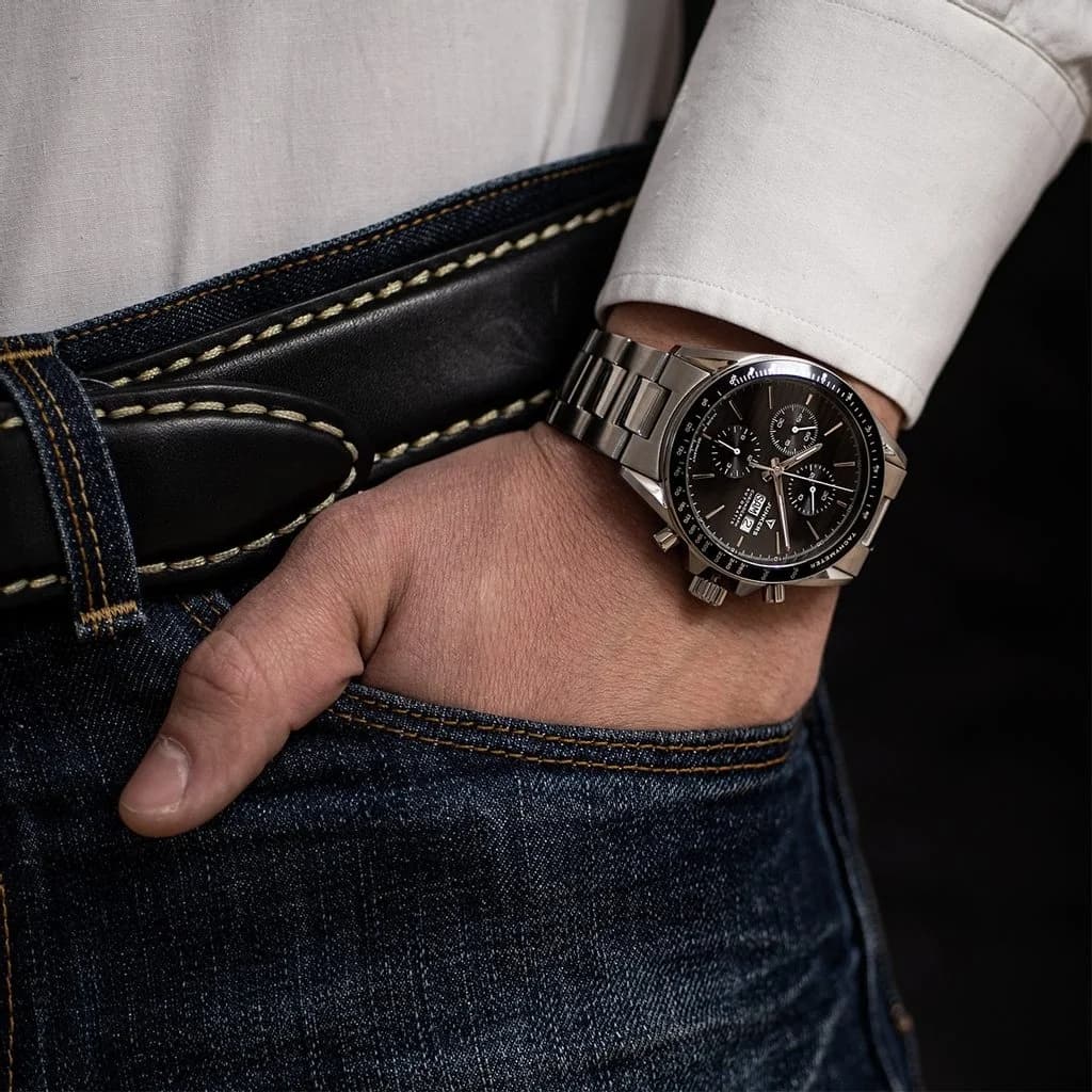 Montre Hugo Boss 1513094 Cadran Noir et Détails Or Rose vue 3