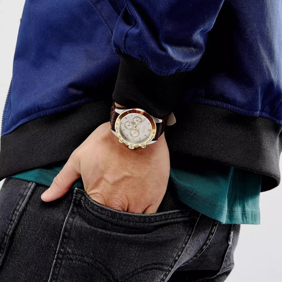 Montre Hugo Boss 1513174 Bracelet Cuir Marron Ikon vue 2