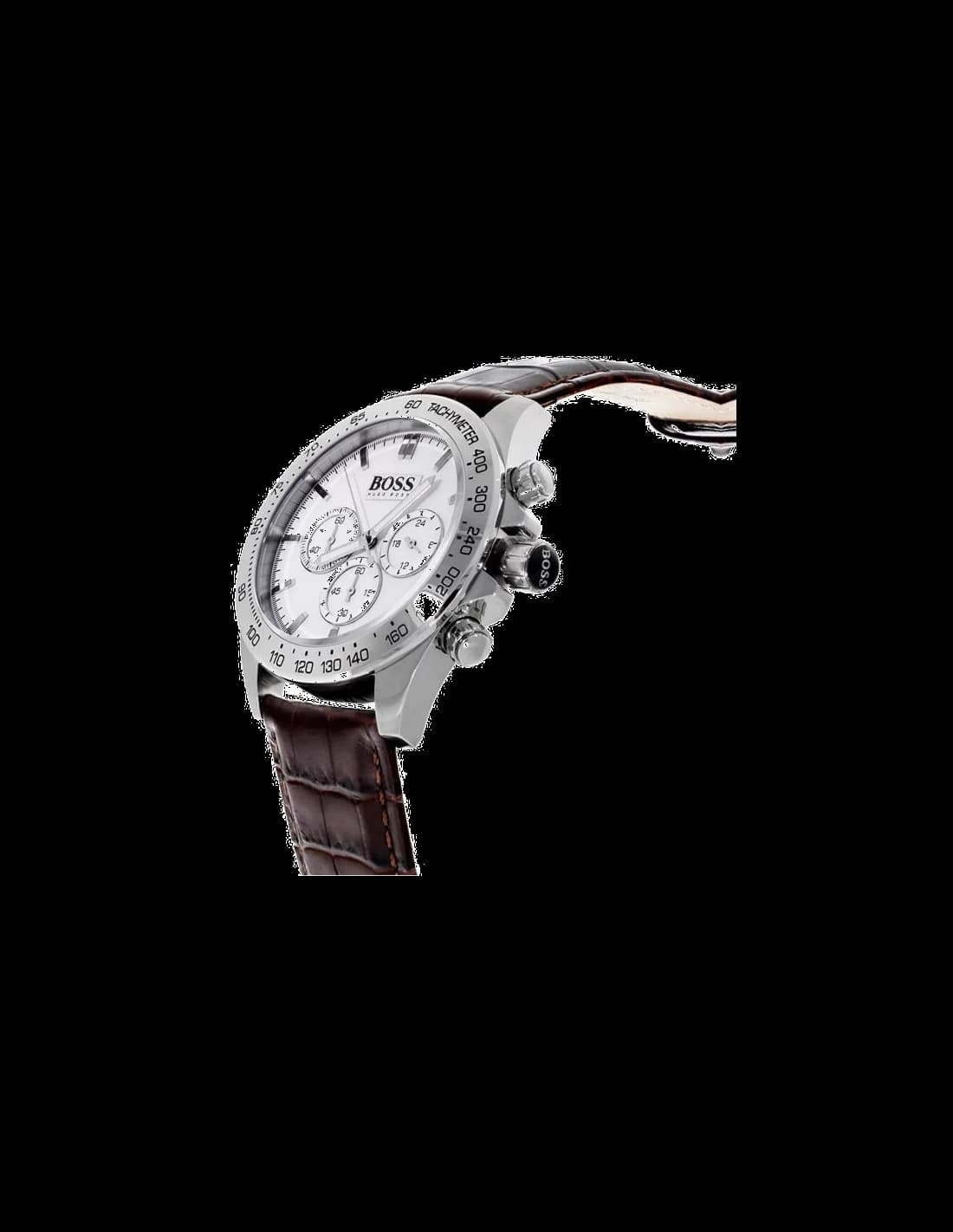 Montre Hugo Boss 1513175 Chronographe Sport Bracelet Cuir Marron vue 3