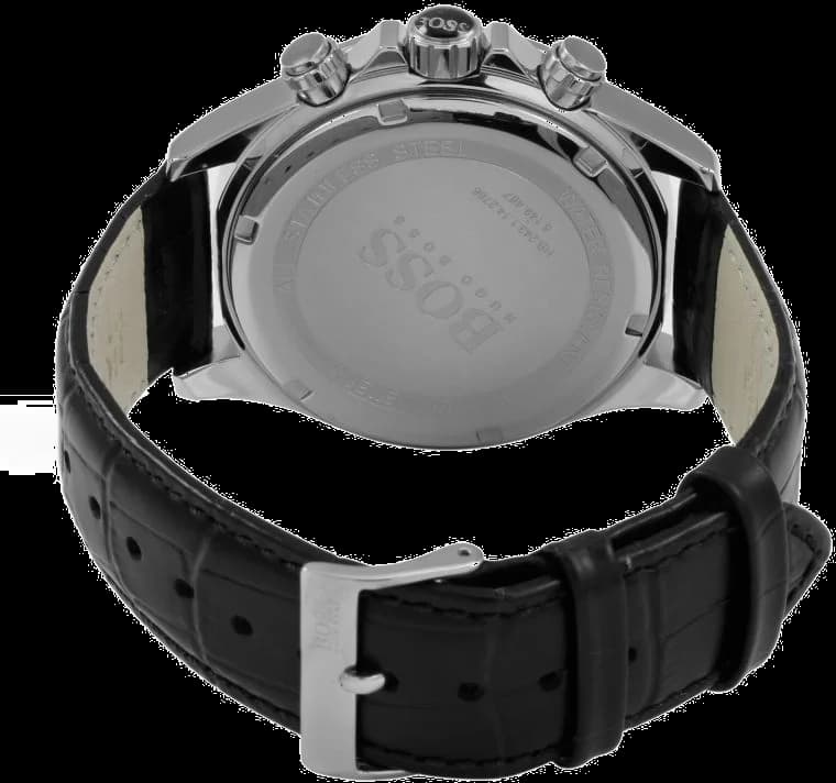 Montre Hugo Boss 1513178 Bracelet en Cuir Noir Motif Crocodile vue 3