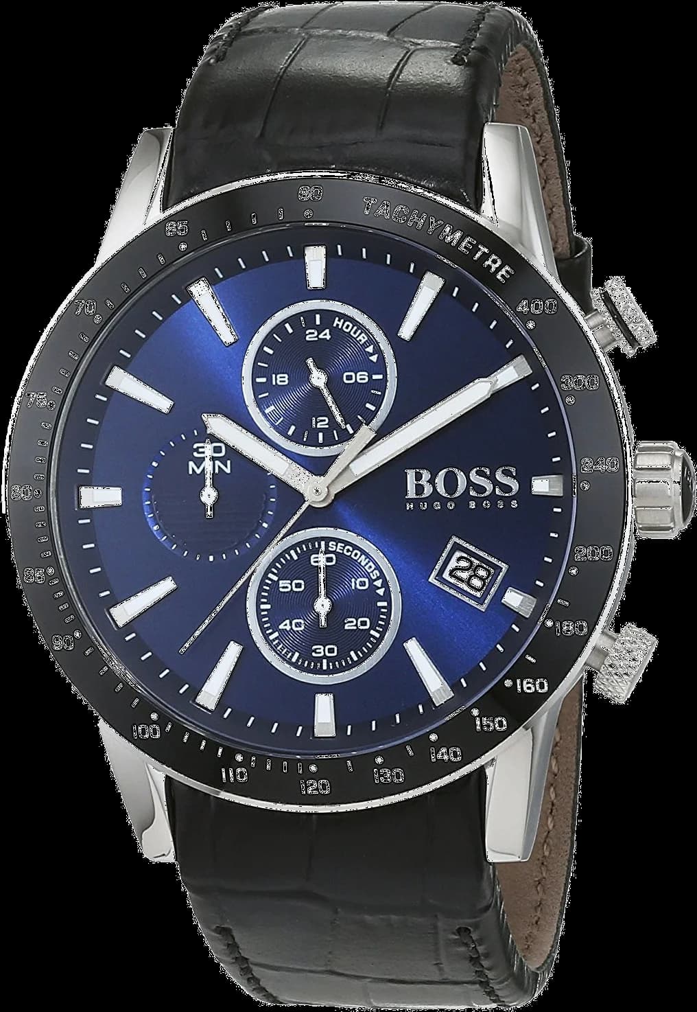 Montre Hugo Boss 1513391 Chronographe en Acier et Cadran Bleu Profond