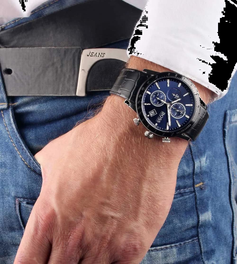 Montre Hugo Boss 1513391 Chronographe en Acier et Cadran Bleu Profond vue 2