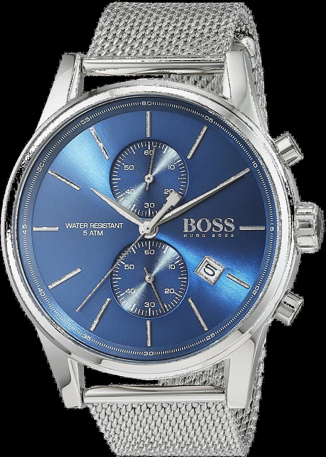 Montre Hugo Boss 1513441 au Cadran Bleu et Bracelet en Maille Milanaise