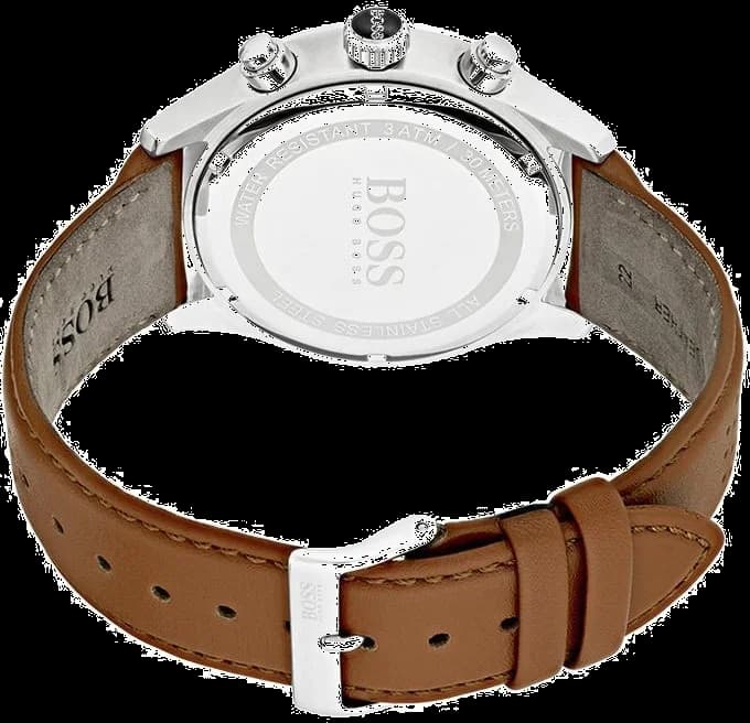 Montre Hugo Boss 1513475 Bracelet Cuir Perforé Marron vue 4