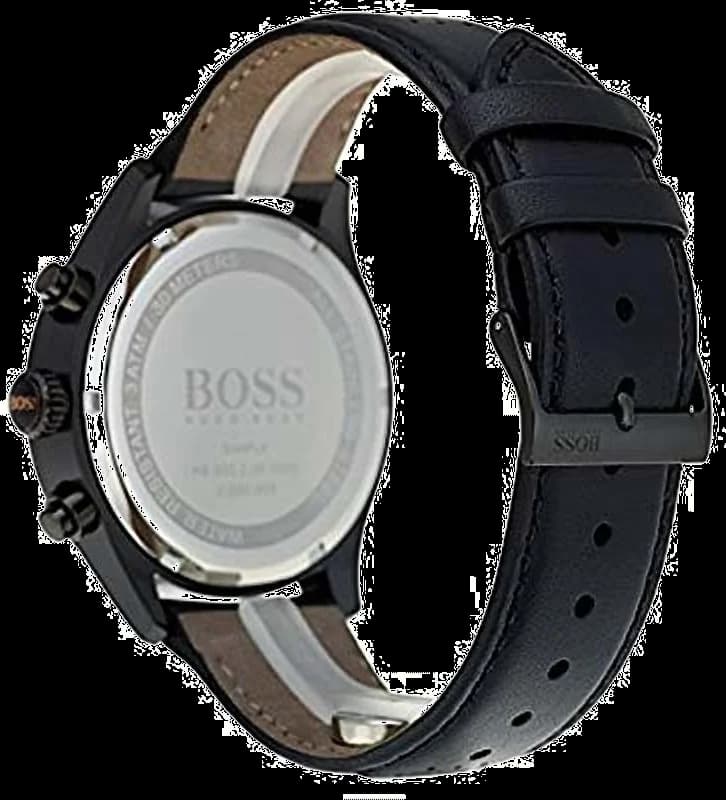 Montre Hugo Boss 1513550 Chronographe Bracelet Perforé Noir vue 2