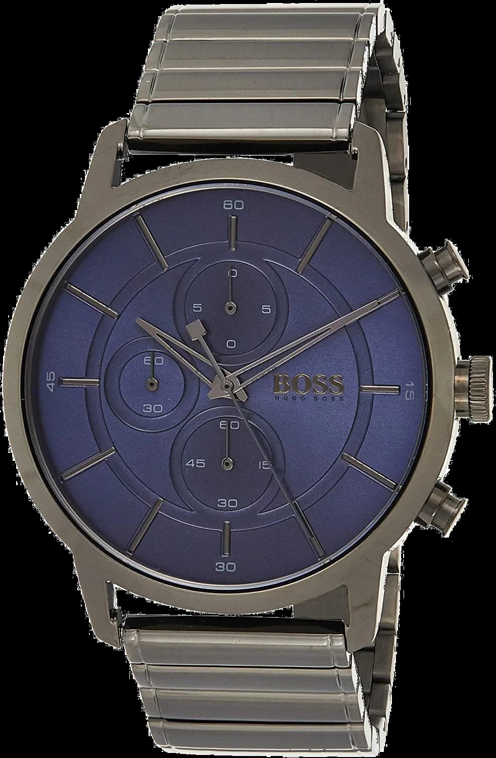 Montre Hugo Boss 1513574 Architectural Acier Gris et Cadran Bleu
