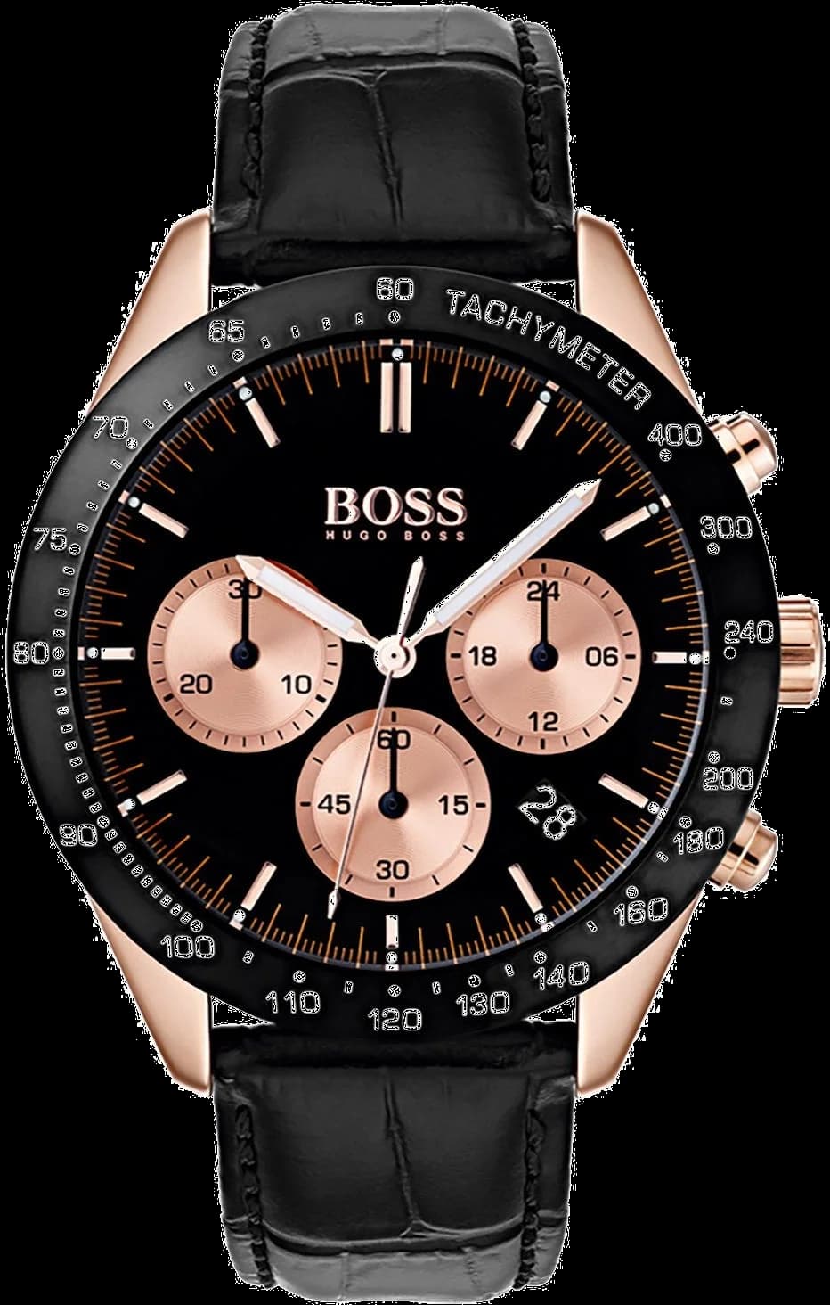 Montre Hugo Boss 1513580 Chronographe avec Bracelet en Cuir Noir