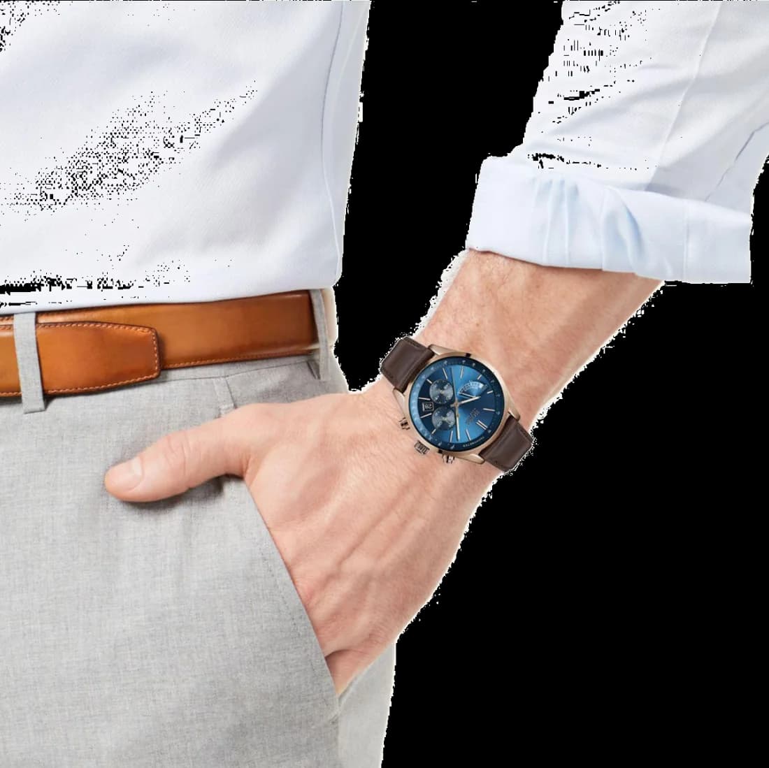 Montre Hugo Boss 1513604 Chronographe Cadran Bleu vue 5