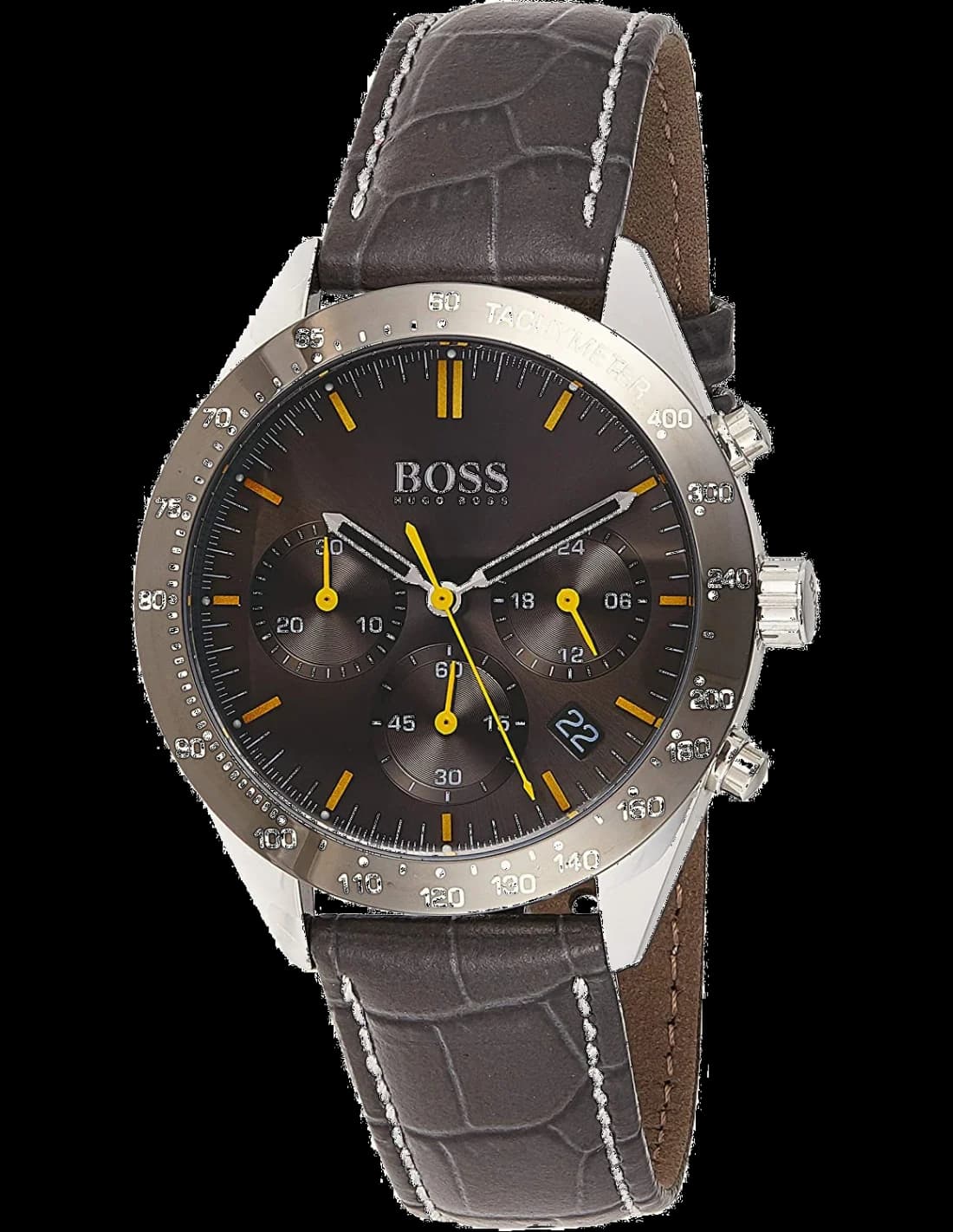 Montre Hugo Boss 1513659 Chronographe en Acier et Cuir Noir