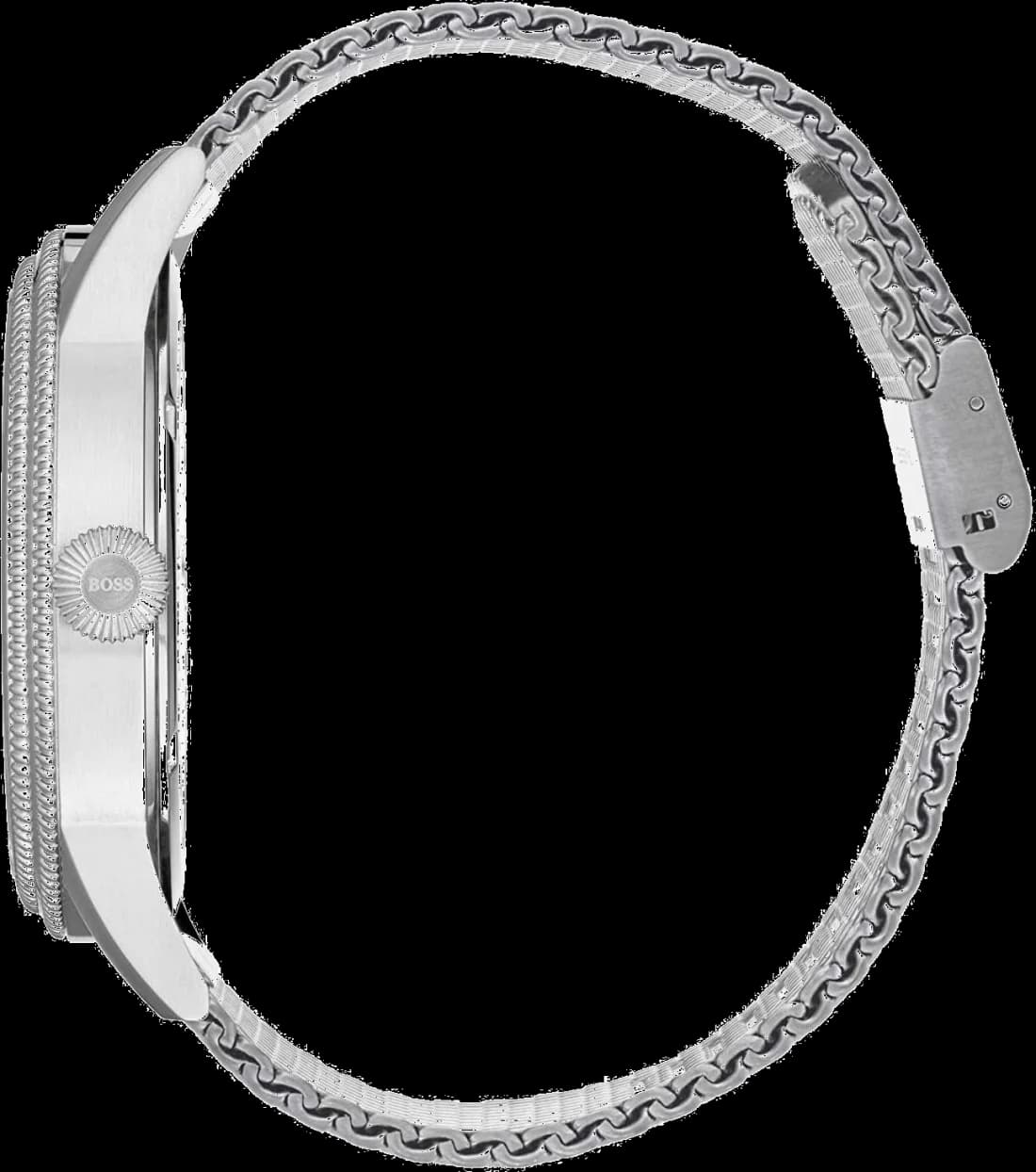 Montre Hugo Boss 1513673 en acier avec bracelet maille milanaise vue 2