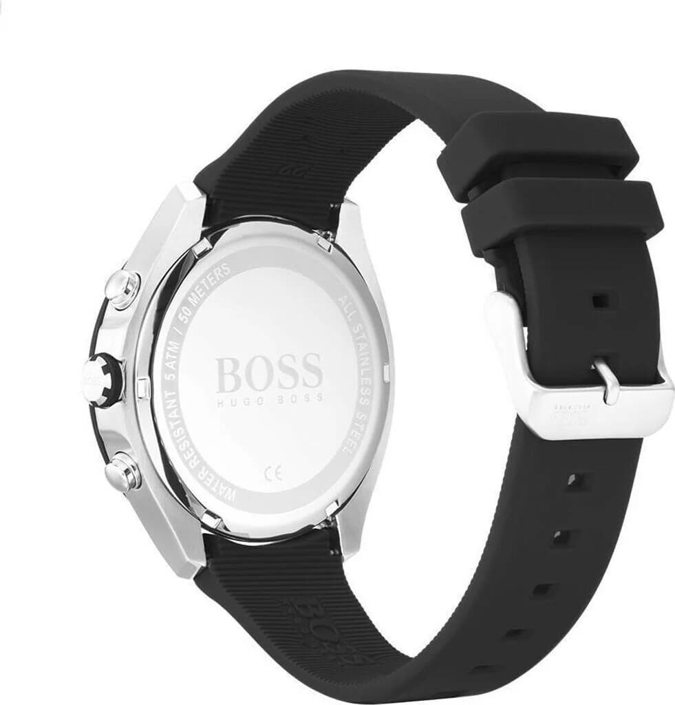 Montre Hugo Boss 1513716 Velocity Chronomètre Sport en Silicone Noir vue 2