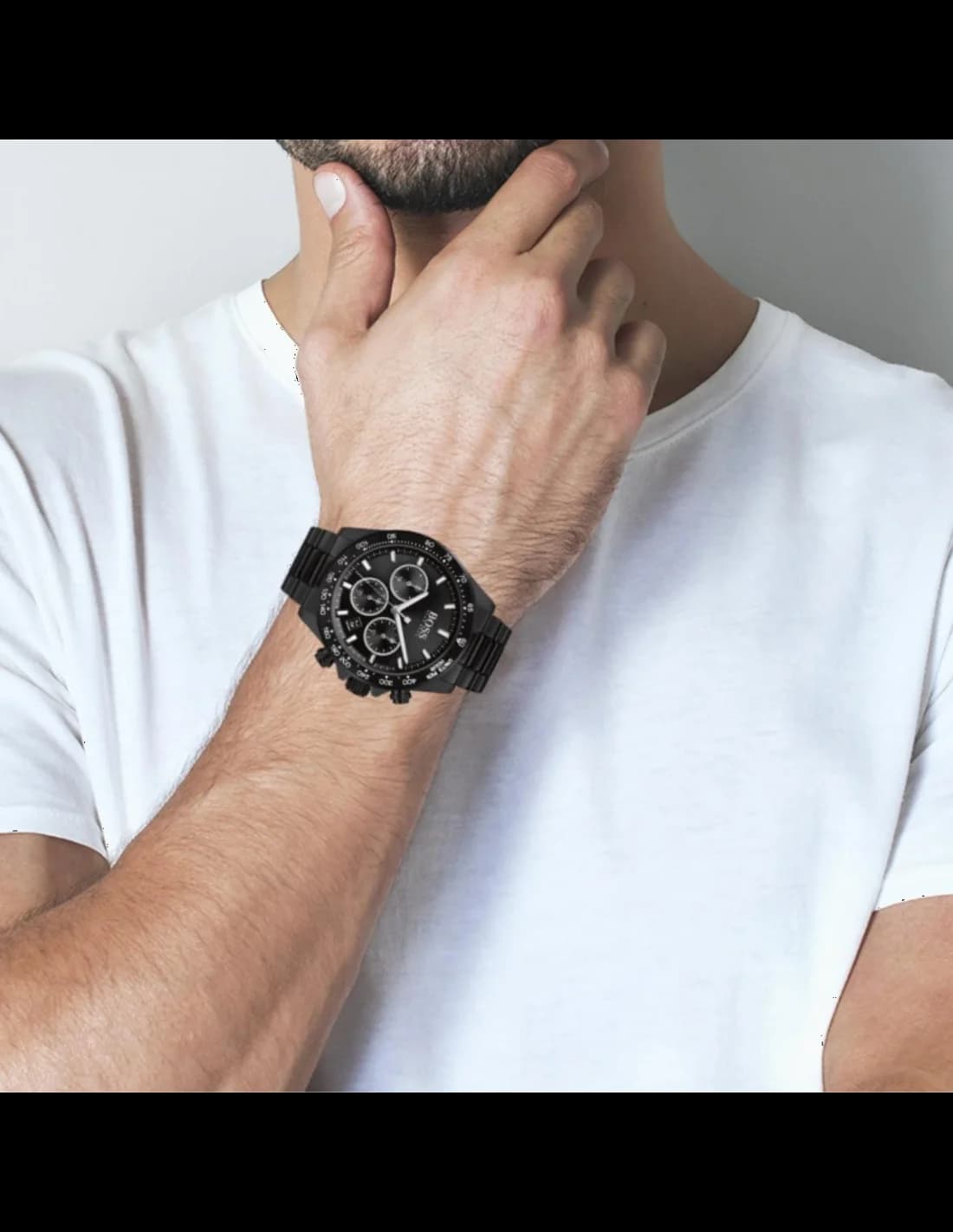 Montre Hugo Boss 1513754 Chronomètre en Acier Noir vue 4