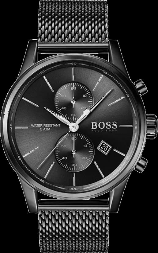 Montre Hugo Boss 1513769 Jet à Cadran Bleu et Bracelet Maille Milanaise