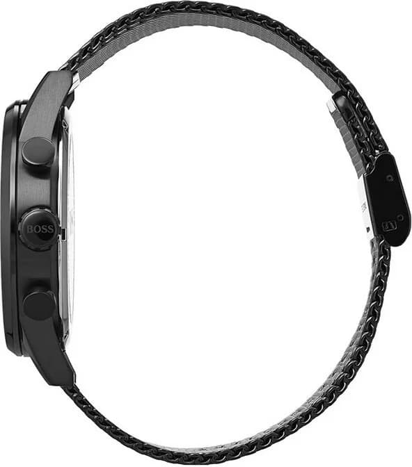 Montre Hugo Boss 1513769 Jet à Cadran Bleu et Bracelet Maille Milanaise vue 3