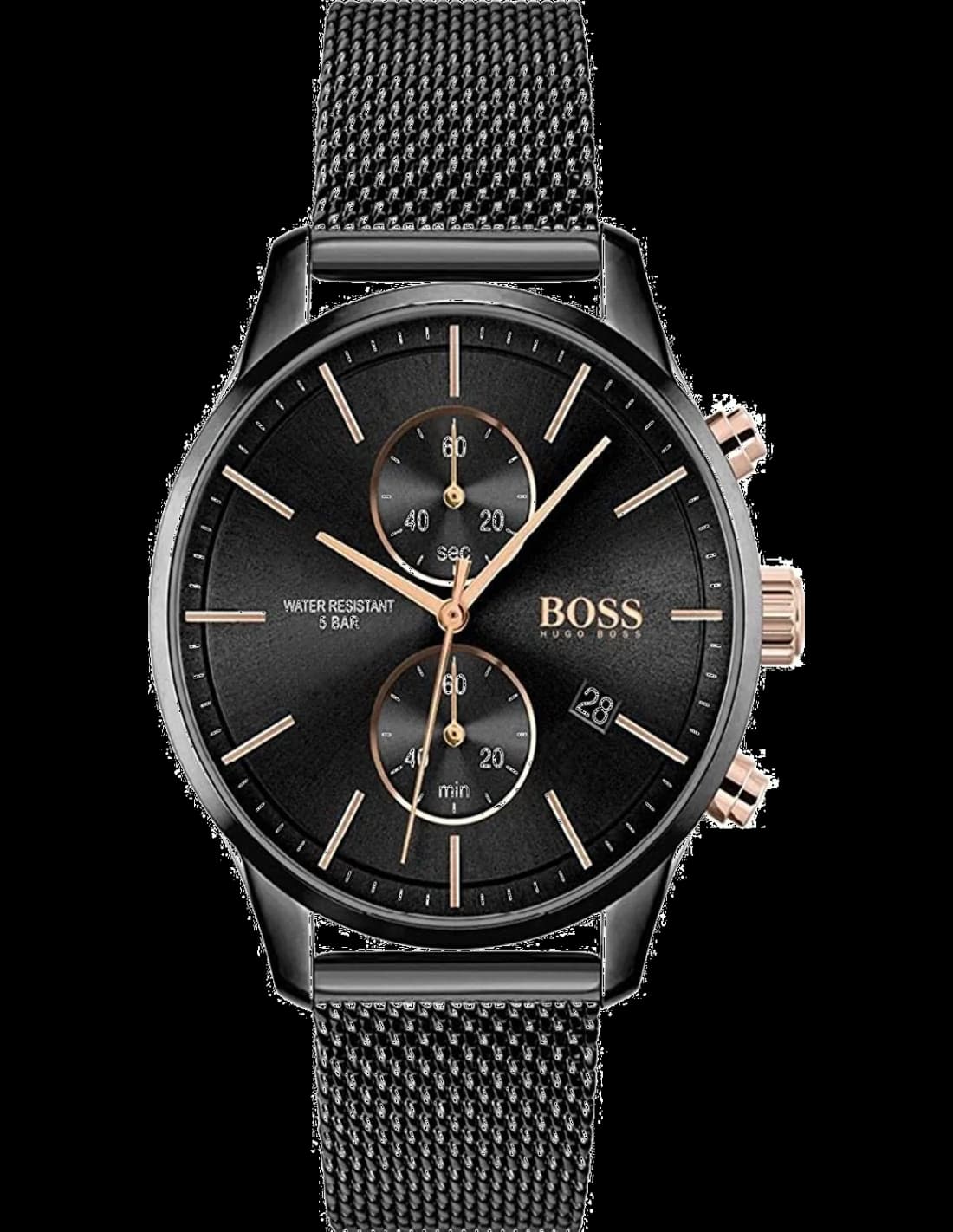 Montre Hugo Boss 1513811 en maille milanaise noire