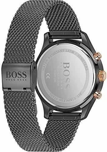 Montre Hugo Boss 1513811 en maille milanaise noire vue 3