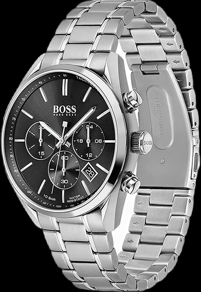 Montre Homme Hugo Boss Associate 1513871 chronographe cadran noir vue 2