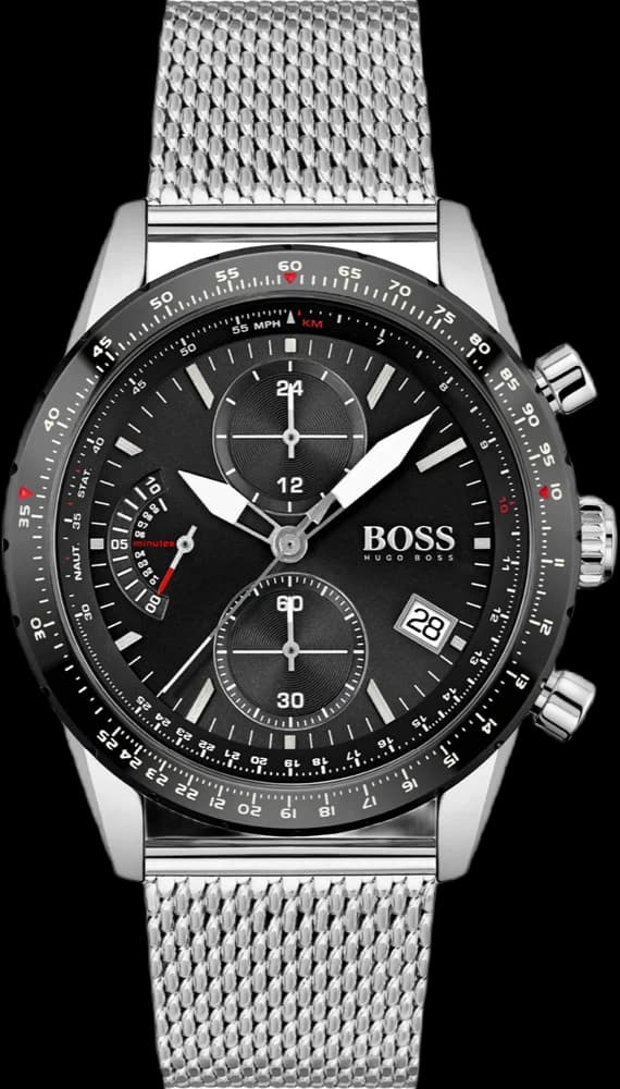 Montre Homme Hugo Boss Pilot Edition 1513886 chronographe cadran noir