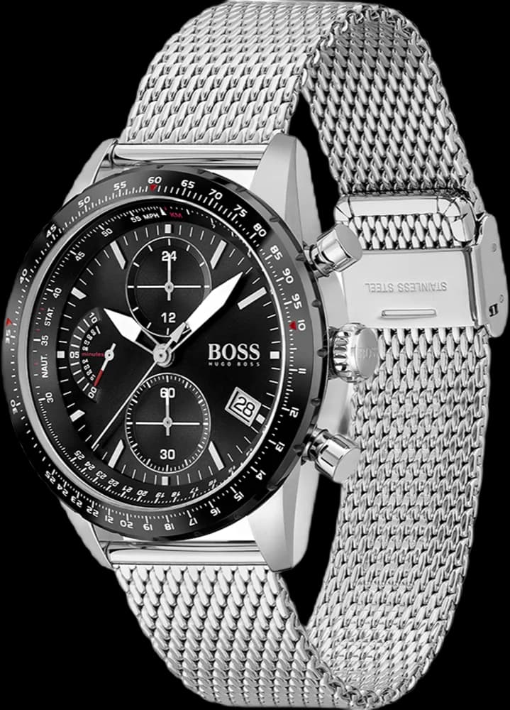 Montre Homme Hugo Boss Pilot Edition 1513886 chronographe cadran noir vue 2