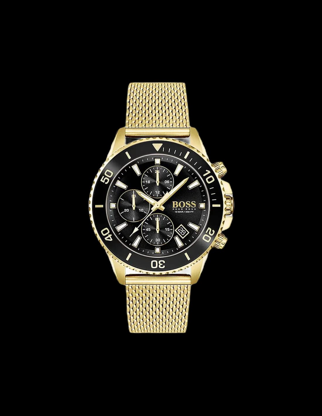 Montre Homme Hugo Boss Admiral 1513906 chronographe doré cadran noir