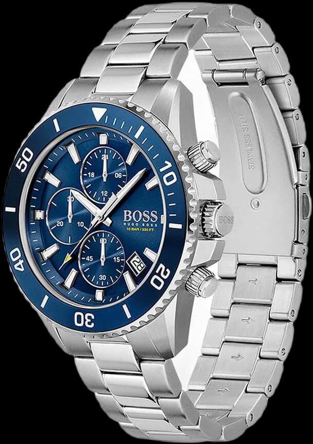 Montre Homme Hugo Boss Admiral 1513907 chronographe cadran bleu vue 2