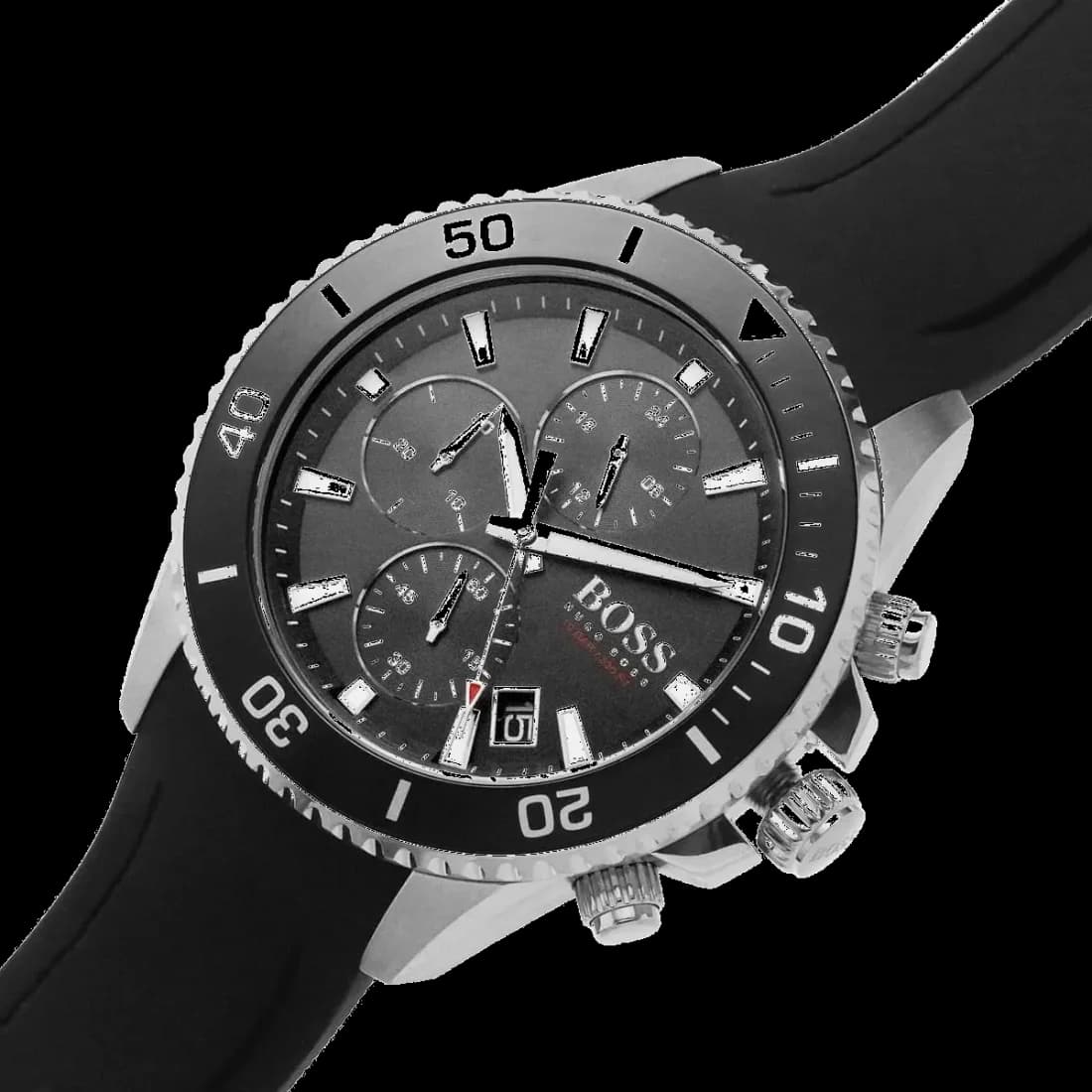 Montre Hugo Boss 1513912 Admiral Chronographe Noir Silicone vue 3